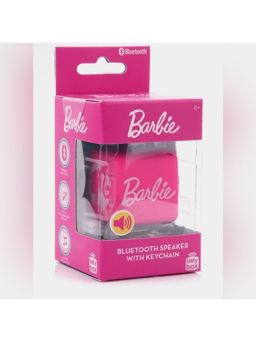 Barbie Bitty Box Bluetooth Speaker with Keychain NIB